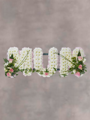 Mum in White Letters